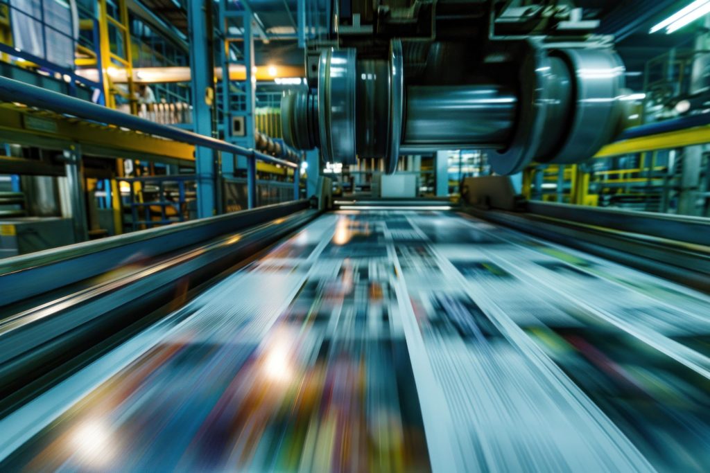 A imagem mostra a nova velocidade da industria.